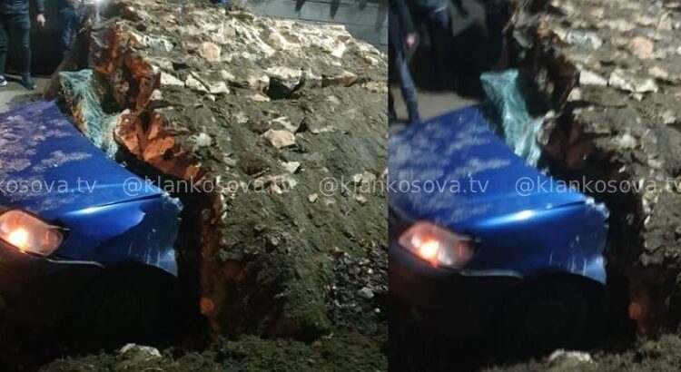 Shembja e murit mbi automjetin në Han të Elezit, detyroi evakuimin e banorëve