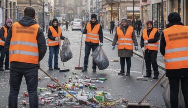 Gjermani: Myslimanët çohen heret ne mëngjes dhe pastrojnë qytetin vullnetarisht!