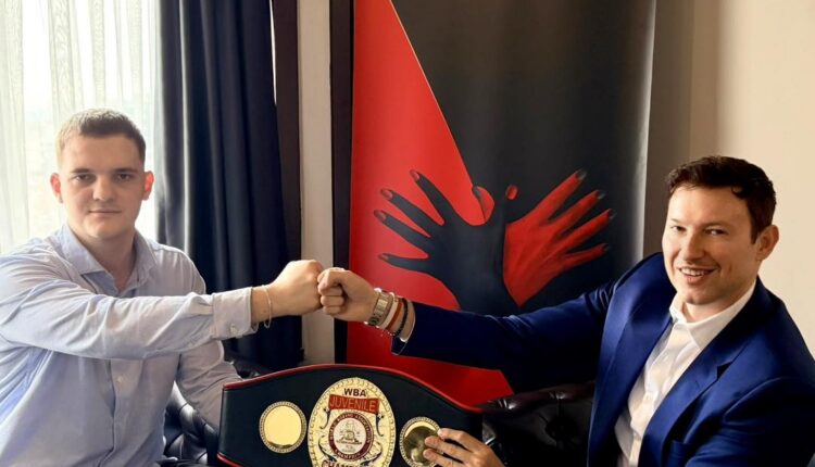 Ambsadori Meidani priti në takim kamipionin e WBA Youth, Benjamin Imerin