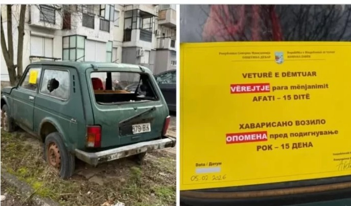 Komuna e Dibrës me aksion për largimin e automjeteve të dëmtuara nga hapësirat publike