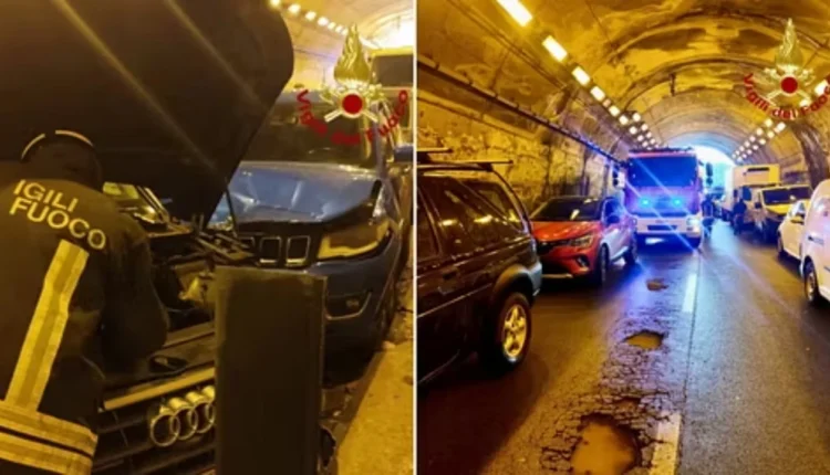 Aksident i frikshëm në Itali, 80 automjete përplasen me njëra-tjetrën brenda një tuneli (VIDEO)