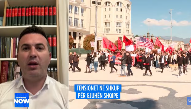 Arbër Ademi për Euronews: Gjuha shqipe është e garantuar me amandamentin 5 të kushtetutës së RMV (VIDEO)