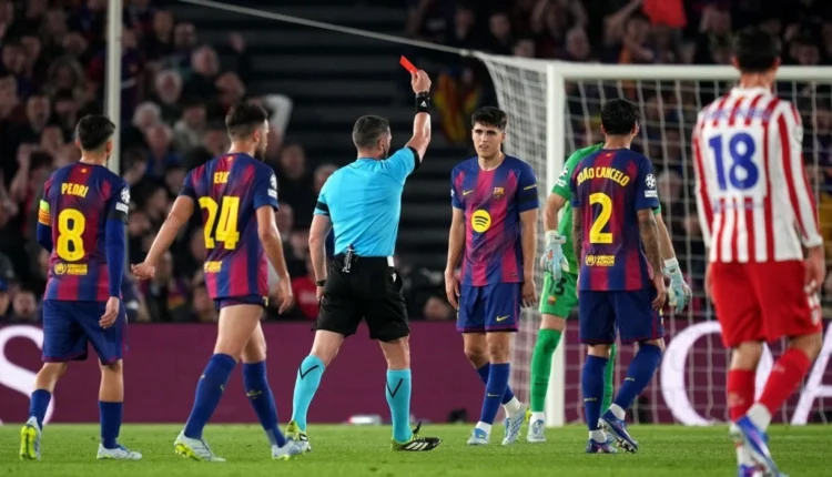 Gerard Pique ka reaguar pas kartonit të kuq të Cubarsit në ndeshjen ndaj Atleticos