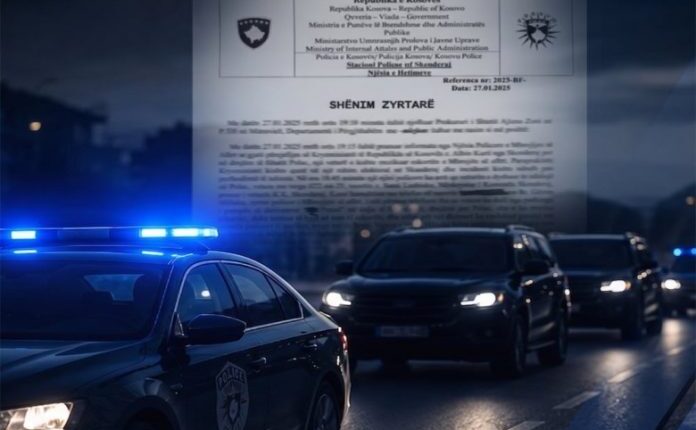 Raporti policor për incidentin me eskortën e Kurtit në Skenderaj