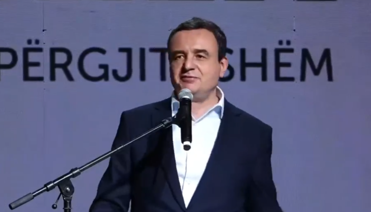 Kurti thotë se Vetëvendosje synon 60% në zgjedhjet e 7 qershorit
