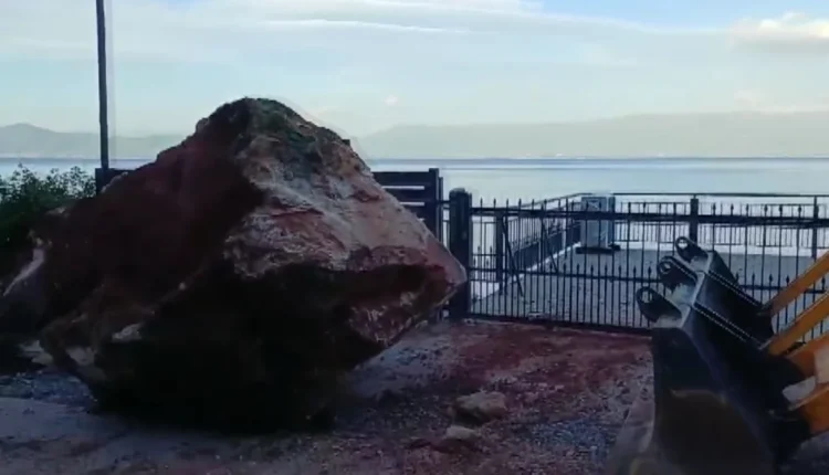 Shembet shkëmbi mbi 10 tonësh në Radozhdë të Strugës