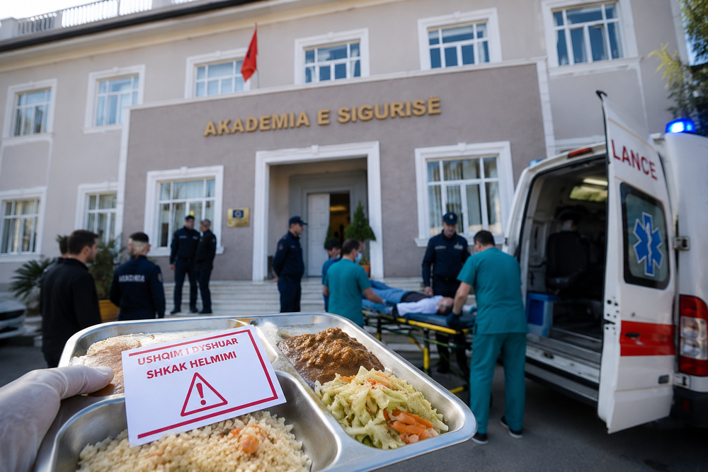 Shqipëri  Helmimi i dyshuar i 64 kursantëve  ndërpritet aktiviteti i kompanisë së ushqimit
