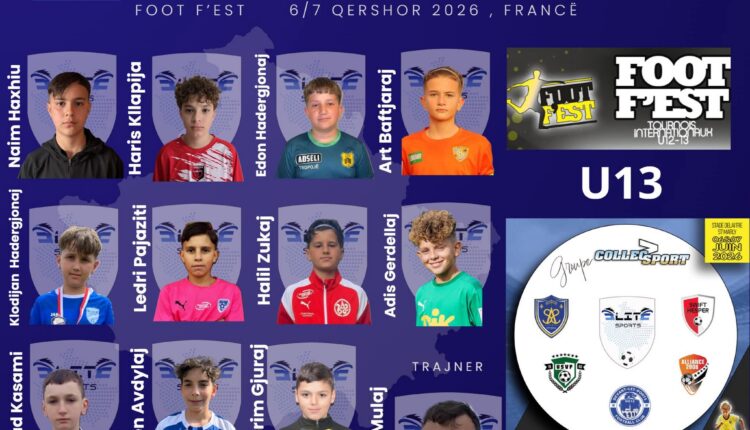 Elite Sports U13 niset drejt Francës, gati për aventurën e madhe në Foot F’est 2026