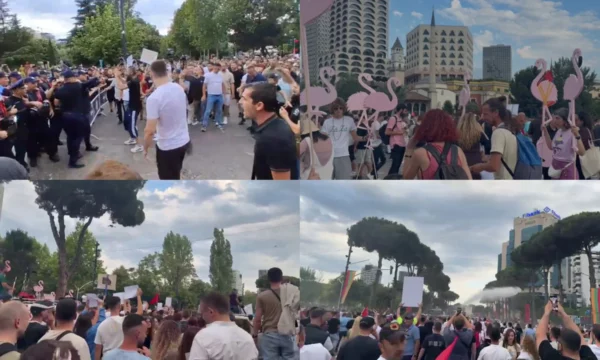 2 orë protestë në bulevard kundër projektit të Zvërnecit  qytetarët nuk i largon as shiu  thirrje për revolucion nga Kryeministria