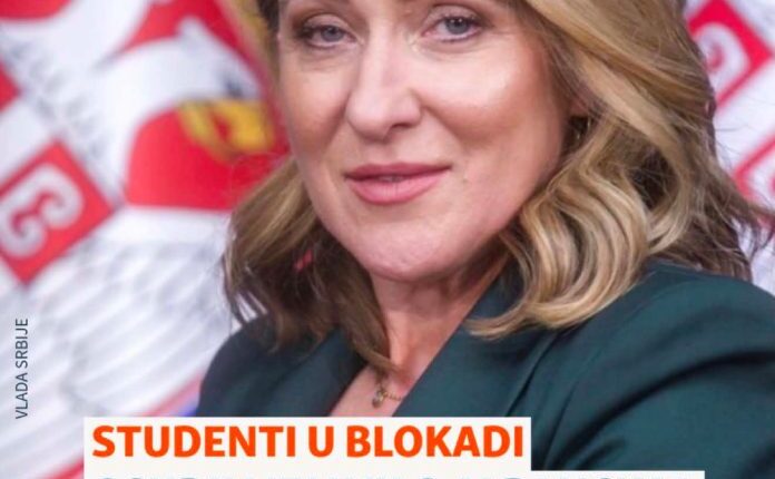 Studentët serbë protestues e dënojnë deklaratën fashizoide të ministres Paunoviq
