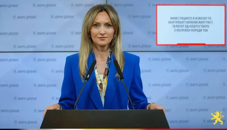 Kuzmanoska: Investimet dhe eksporti e përshpejtojnë rritjen ekonomike, talogu nga shoqëria është i pakënaqur për këtë