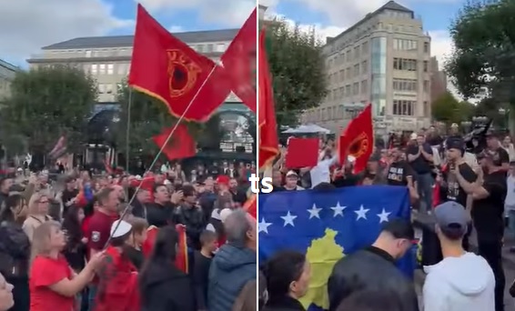 Protesta kundër dënimit të ish krerëve të UÇK së edhe në Hamburg  Jo në emrin tim  VIDEO 