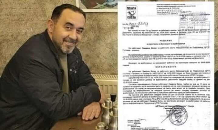 Drejtori i VLEN-it në Postë e largon nga puna Veliun – ai: “Edhe 101 vendime të sillni, servilizmin ndaj botës serbe nuk e fshini”