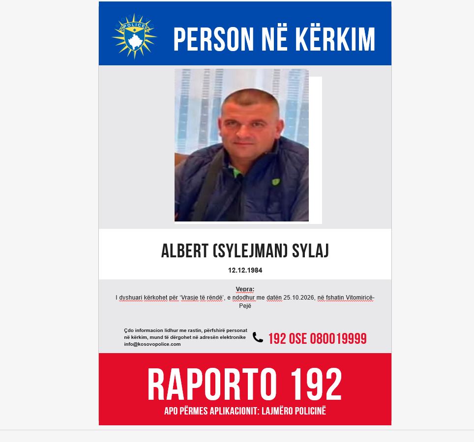 Shpallet në kërkim i dyshuari që ia mori jetën Arlinda Zekajt