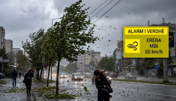 Alarm i verdhë në Maqedoninë e Veriut, erëra mbi 50 km/h!