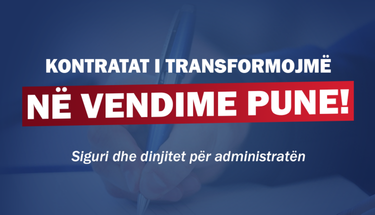 VLEN bashkëpropozon fundin e pasigurisë për punonjësit me kontrata