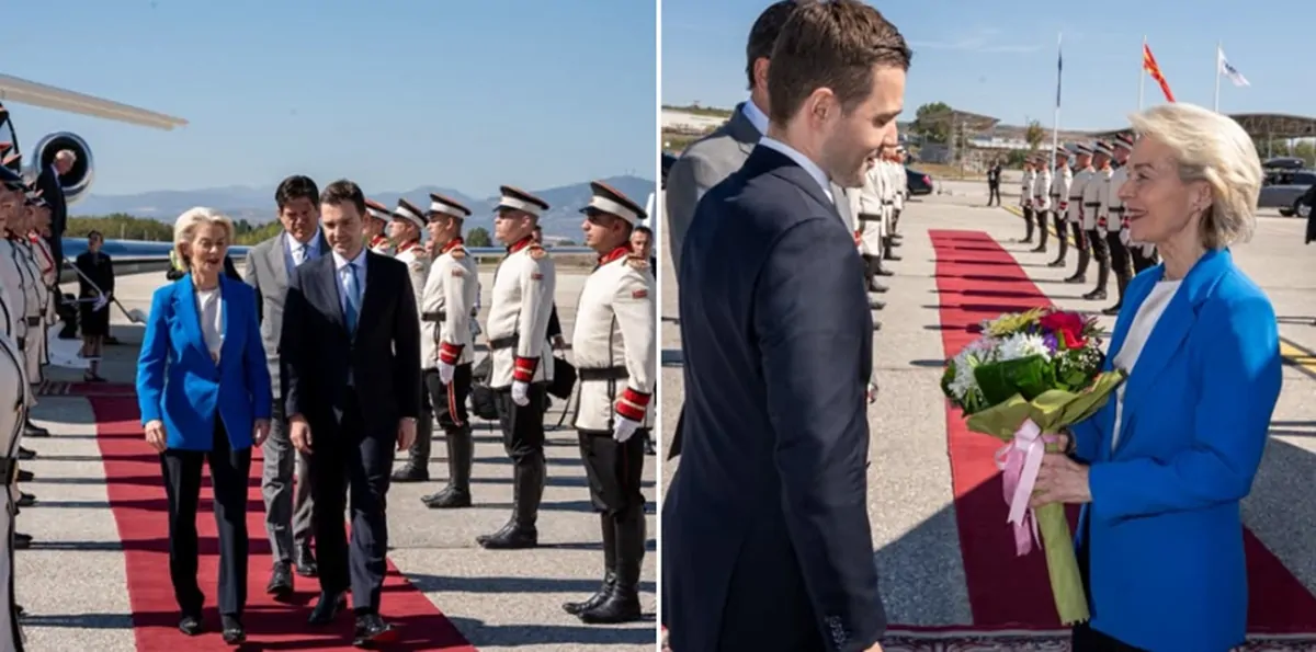 Mucunski e priti Von der Leyen në Shkup: Para nesh janë takime konstruktive Mucunski e priti Von der Leyen në Shkup: Para nesh janë takime konstruktive