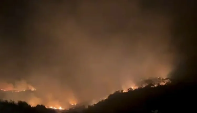 Zjarr i madh përfshin Selenicën e Shqipërisë, flakët pranë shtëpive