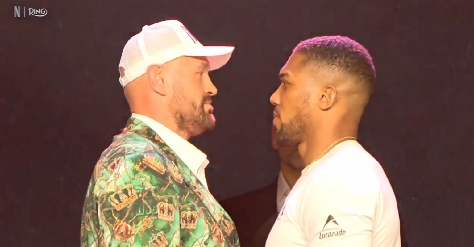 Fury dhe Joshua përballen për herë të parë   Face to Face  para duelit të madh