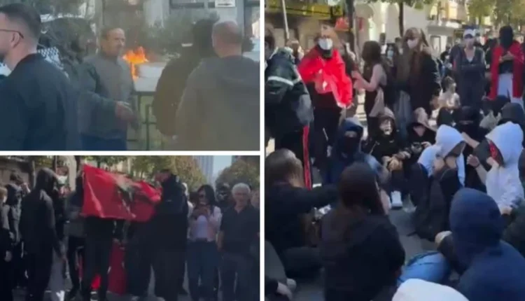 Bashkia e Kurbinit në flakë, në Tiranë protesta nis me “hare”, të rinjtë me këngë e valle para efektivëve